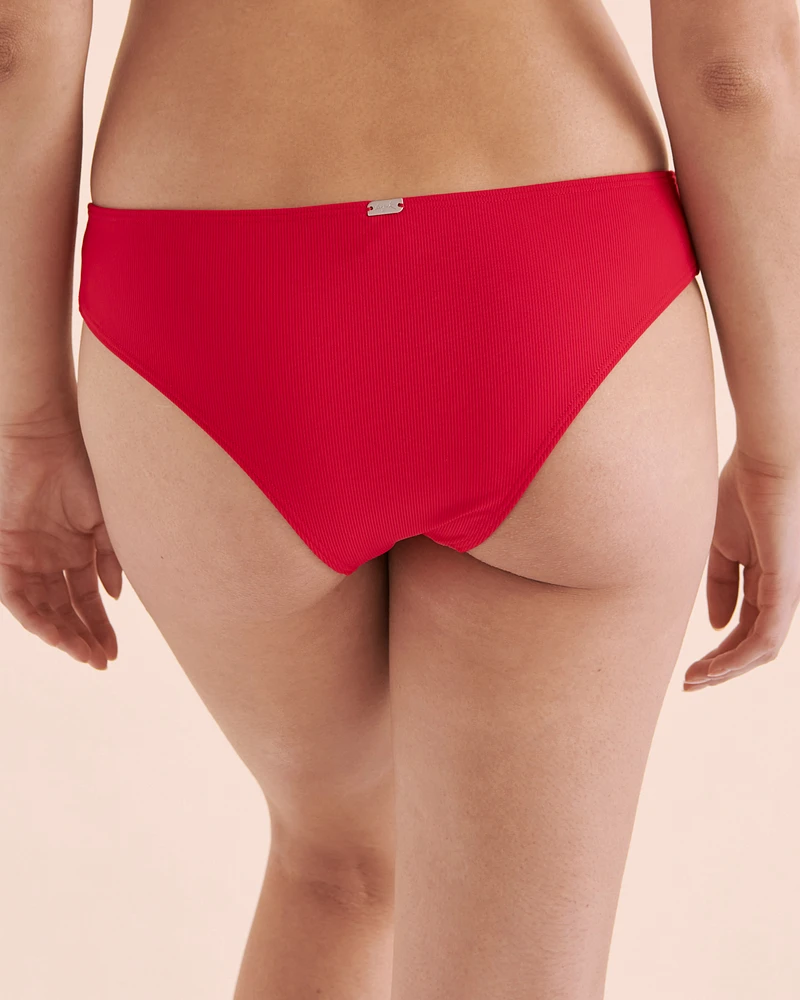 Bas de bikini cheeky rouge éclatant