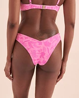 Bas de bikini cheeky coupe en V Fuchsia Fever