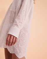 Eyelet Detail Oversized Shirt