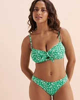 Haut de bikini bandeau côtelé Ditsy Summer