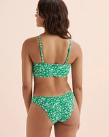 Haut de bikini bandeau côtelé Ditsy Summer