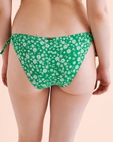 Bas de bikini brésilien côtelé Ditsy Summer