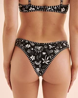Bas de bikini tanga côtelé Tropical Cabo