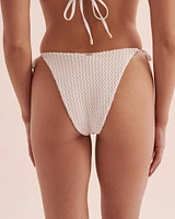 Crochet High-Leg Side Tie Brazilian Bikini Bottom