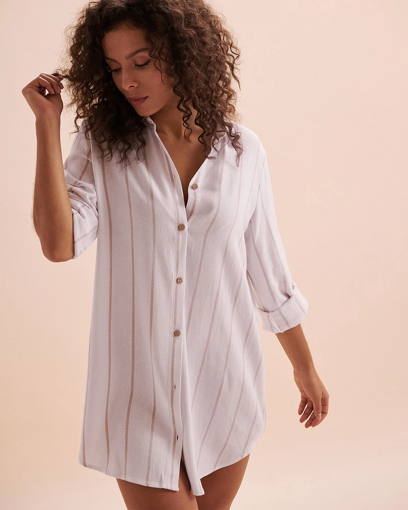 Chemise longue rayée