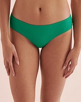 Emerald Ribbed Cheeky Bikini Bottom