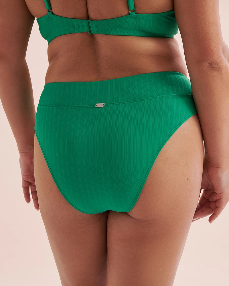 Emerald Mid Waist Cheeky Bikini Bottom