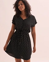 Polka-Dot Gauze Short Dress