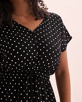 Polka-Dot Gauze Short Dress