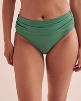 Bas de bikini taille mi-haute drapée Botanical Dream