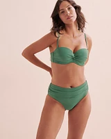 Bas de bikini taille mi-haute drapée Botanical Dream