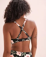 Tropical Hibiscus D Cup Bralette Bikini Top