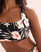 Tropical Hibiscus D Cup Bralette Bikini Top