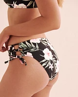 Tropical Hibiscus Side Tie Bikini Bottom