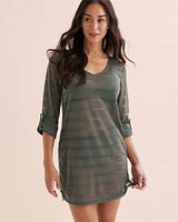 Shadow Stripe Tunic V-neck