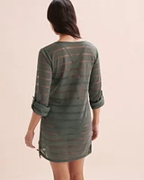 Shadow Stripe Tunic V-neck