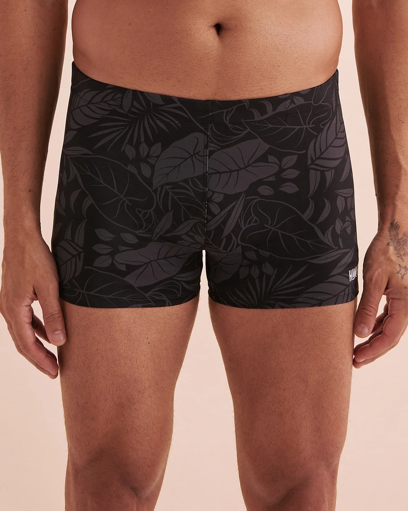 Print Boxer Swimsuit