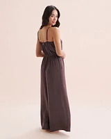 Satin Sleeveless Jumpsuit