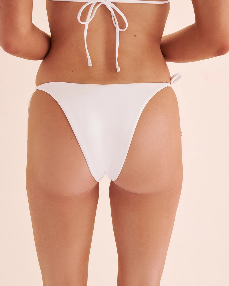 High Gloss Side Tie Thong Bikini Bottom