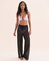 Pantalon jambe large en maille