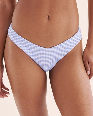 Pretty Plaid Low Thong Bikini Bottom