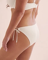 Tropical Textured Side Tie Bikini Bottom