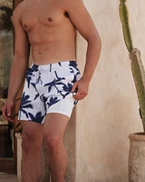 Seersucker Volley Swimsuit With Long Liner