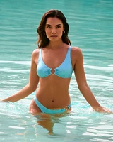 Bas de bikini tanga métallisé brillant