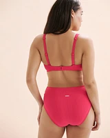 Haut de bikini bralette côtelé bonnet D