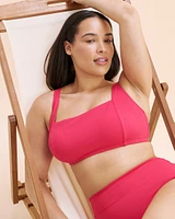 Haut de bikini bralette côtelé bonnet D