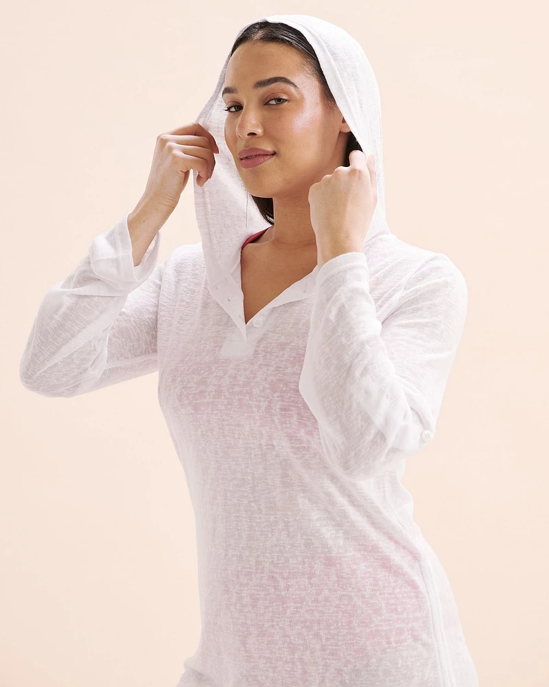 Tunique à capuche en tricot