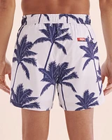 Seersucker Volley Swimsuit With Long Liner