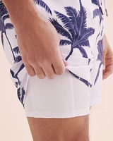 Seersucker Volley Swimsuit With Long Liner
