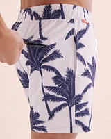 Seersucker Volley Swimsuit With Long Liner
