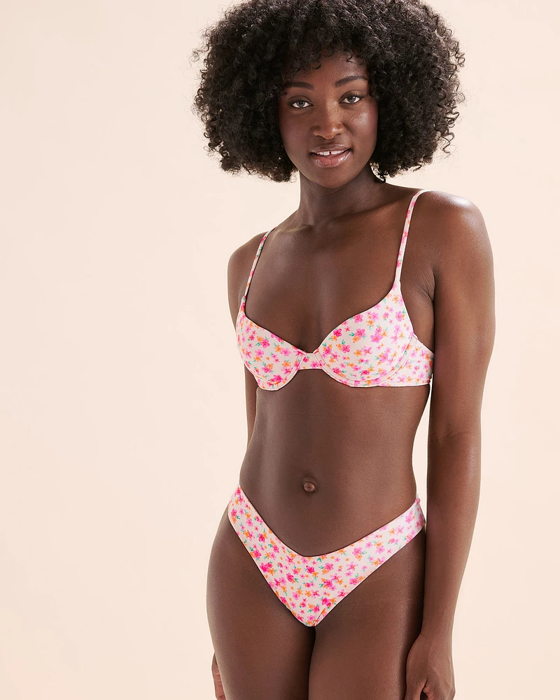 Bas de bikini échancré en V Flamingo Flora