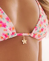 Flamingo Flora Triangle Bikini Top