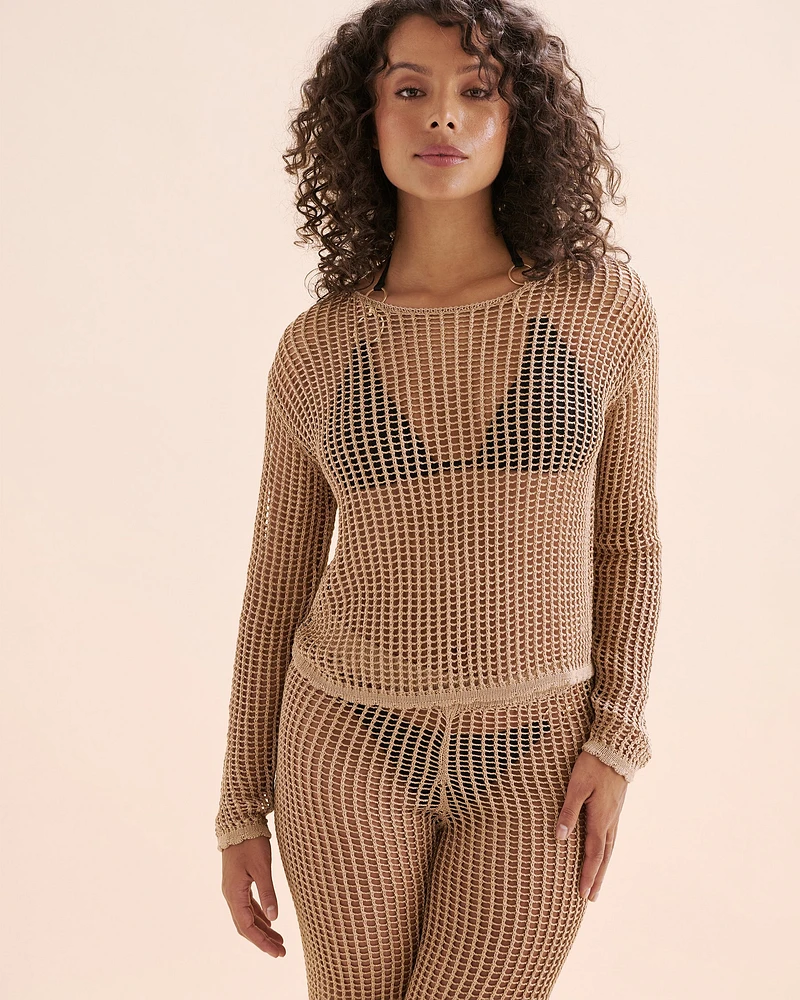 Haut manches longues en crochet