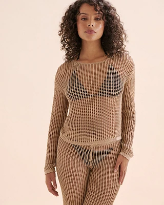 Haut manches longues en crochet