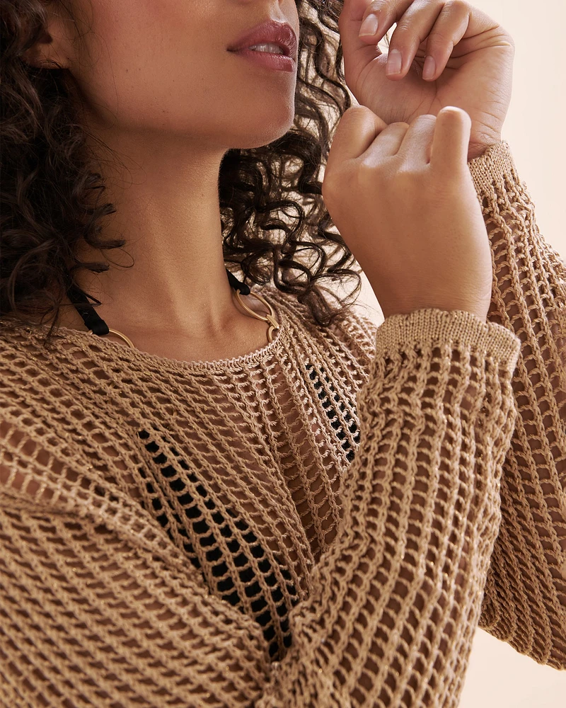 Haut manches longues en crochet