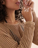Haut manches longues en crochet
