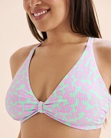 Haut de bikini bralette côtelé bonnet D Maui