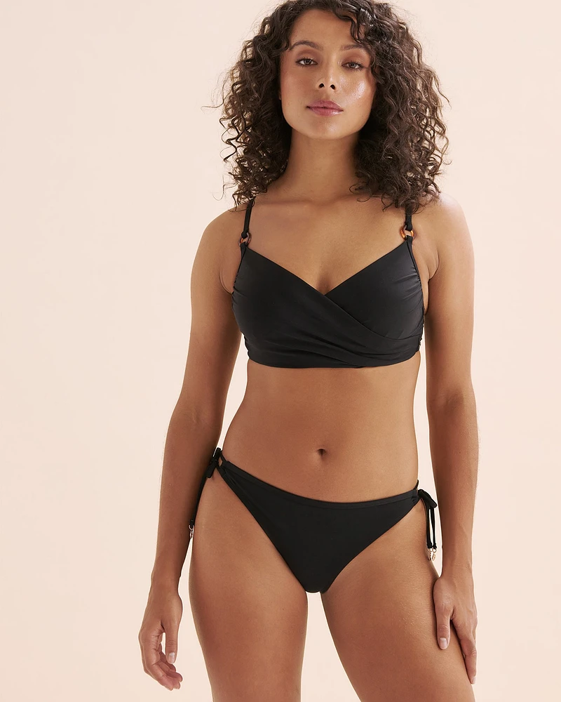 Haut de bikini push-up plongeant en maille