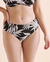 Bas de bikini taille mi-haute à imprimé mesh