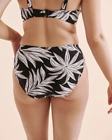 Bas de bikini taille mi-haute à imprimé mesh