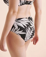 Bas de bikini taille mi-haute à imprimé mesh