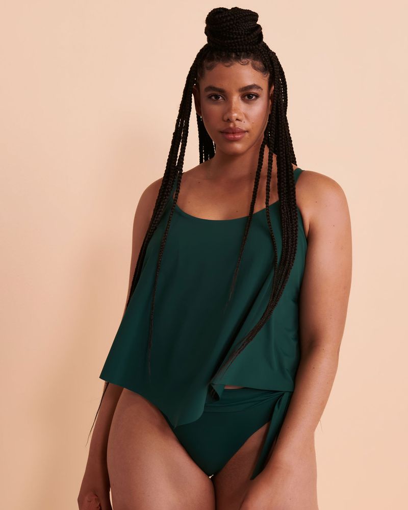 TURQUOISE COUTURE TROPICS Bandeau Tankini Top - Tropics