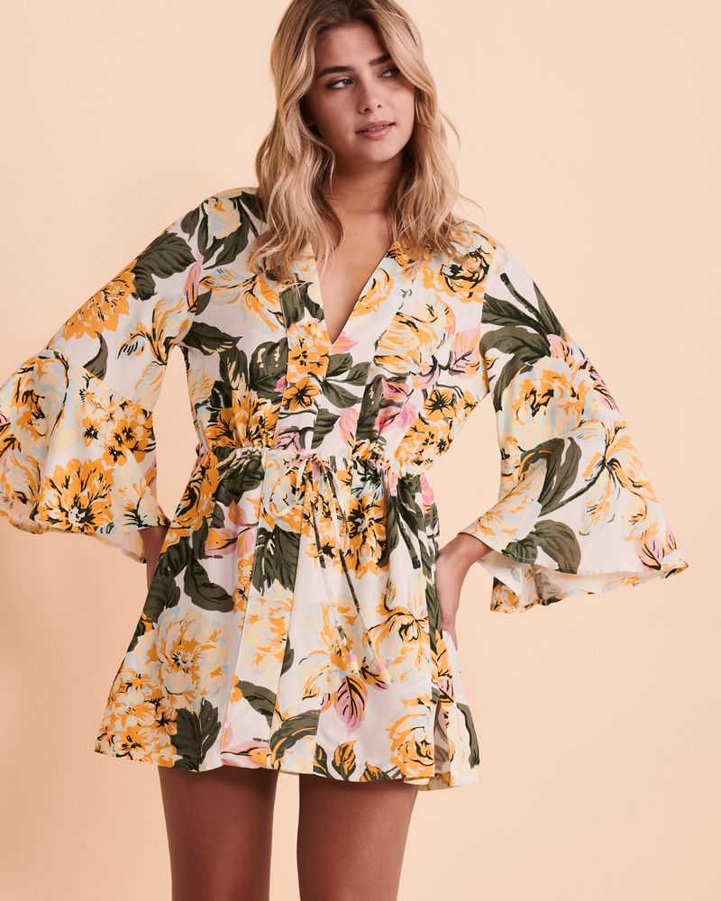 SPRING GARDEN Long Sleeve Dress