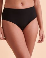 JADE BLACK Mid Waist Reversible Bikini Bottom