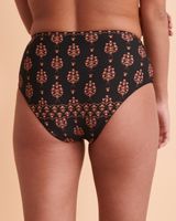 JADE BLACK Mid Waist Reversible Bikini Bottom