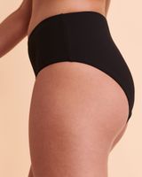 JADE BLACK Mid Waist Reversible Bikini Bottom